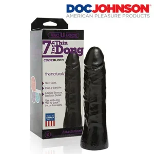 Doc Johnson Vac-U-Lock CodeBlack The Naturals Dildo 18 cm