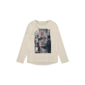 Name-it Meisjes Tshirt VIX "Girls" Whitecap Gray