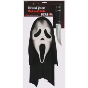 Masker - Ghost face - Met capuchon & mes