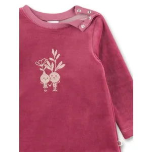 Sanetta Pyjama Meisjes: Bordeaux, velours, Rode bietjes ( SAN.168 )