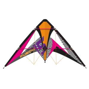 Vlieger - Fusion - Delta stunt - Dubbele lijn - 145x73cm - 1st. - Willekeurig geleverd