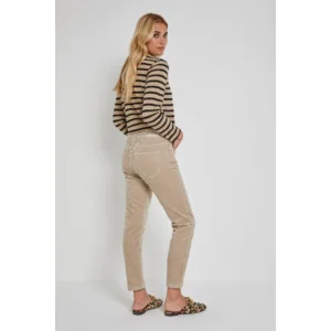Para Mi Broek: Bowie, vintage Corduroy, Beige Marble ( PARA.288 )
