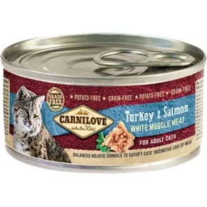 Carnilove Kat Multipack 12 x 100 gram Adult Kalkoen/Zalm