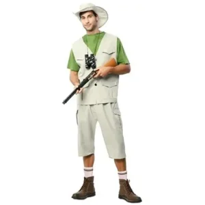 Kostuum - Safari gids - Broek, shirt, vest & hoed - S