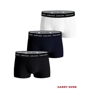 Bjorn Borg Boxer Heren: Cotton Stretch Trunk 3 pack, blauw / wit / zwart ( BJO.23 )