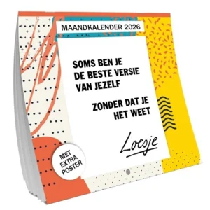 Maand kalender - 2026 - Loesje - 30x30cm