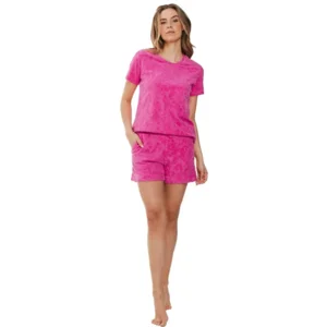 Pastunette Rebelle Dames Pyjama: Roze, Terry badstof ( zomerse badstof ) ( PAS.89 )