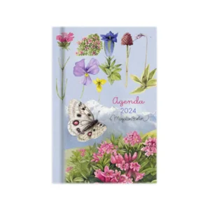 Zak agenda - 2024 - Marjolein Bastin - Bloemen - 8x12,2cm - Calendarium start op zondag