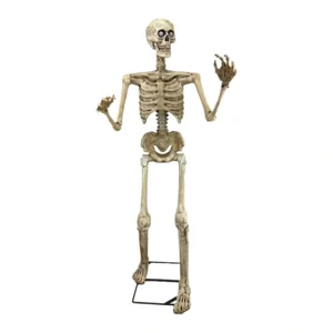 Mega Groot Skelet 150cm – Met Bewegende Mond, Armen, Oplichtende Ogen & Enge Geluiden – Halloween Animatronic