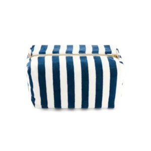 Toilettas Vic - Badstof Blauw Wit Strepen | Rose in April