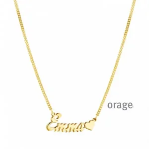 NaamKetting met Eigen Naam "met hartje" en Gourmet Ketting