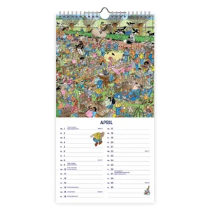 Maand notitiekalender - 2024 - Jan van Haasteren - 18x34.5cm