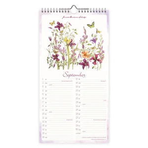 Maand notitiekalender - 2024 - Janneke Brinkman - Trompetbloem - 18x34,5cm