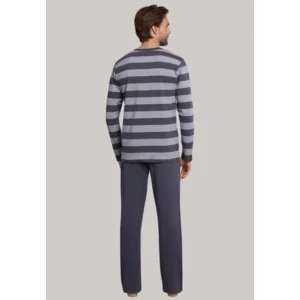 Schiesser – Ebony – Pyjama – 159631 – Grey Stripe