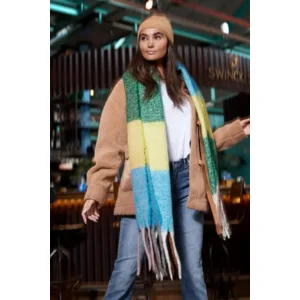 Heerlijk warme wintersjaal multicolor