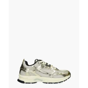 Mercer Amsterdam Re-Run Cracked Goud Damessneakers