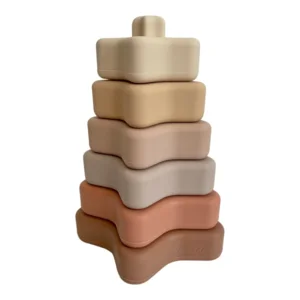 Leo et Lea Baby Speelgoed Stapeltoren Sterren Nude Silicone