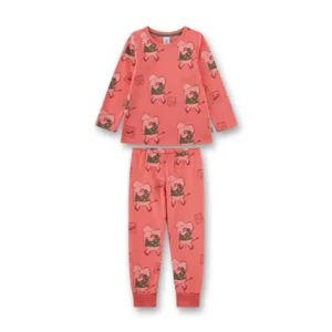 Sanetta pyjama meisjes: Olifanten, donker roze / rood ( SAN.175 )