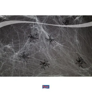 Spinnenweb - Wit - Incl. spinnen - 100gr.