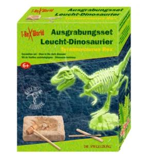 Uitgraafset lichtgevend Tyrannosaurus Rex skelet