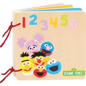 Small Foot - Sesame Street - Houten boek over cijfers en kleuren