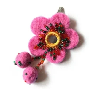 Fairtrade haarknipje roze