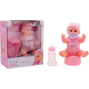 Pop - Baby Rose - Drink- & plaspop - 25cm - 1st. - Willekeurig geleverd