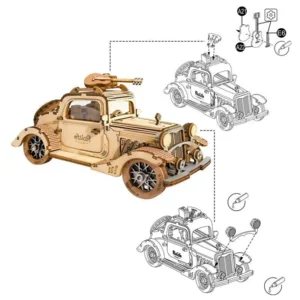 Vintage Car - Robotime Modelbouwpakket