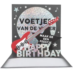 Kaart - Pop-up, licht & muziek - Happy birthday, vandaag is jouw dag - 017A