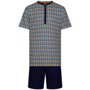 Pastunette Heren Pyjama: multi color, korte broek ( PAS.70 )