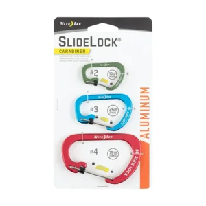 Nite Ize SlideLock Carabiner Aluminium 3 Stuks Diverse kleuren CSLA234-A1-R6