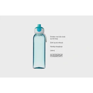 Mepal Waterfles Pop-up Campus 500 ml - Blauw