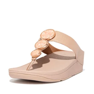 FitFlop teenslippers Halo Sparkle EP4 beige