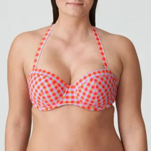 Prima Donna Swim Marival voorgevormde bikini in ruitjesprint