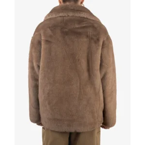 Pinned By K Fluffy Coat Lichtbruin Damesjack