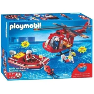 Playmobil - Reddingshelikopter met boot - 4428