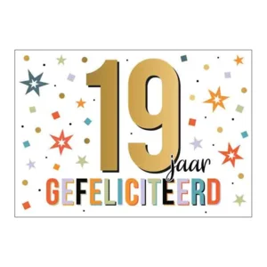 Kaart - Goud waard - 19 jaar - GWA10