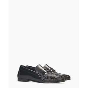 Posa Penny Wrinkle Zwart Damesloafers