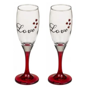 Champagneglazen - Love - 2st. - In doos