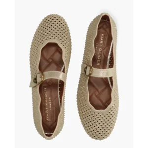Kurt Geiger Wavy Mayfair Ballet Flat Goud Damesballerina's