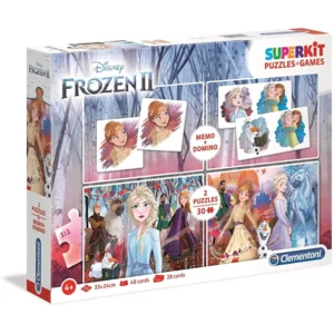 Clementoni - Superkit - Frozen 2 - 2 puzzels 30st + memo en domino