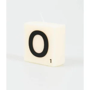 Cijfer- / letterkaarsje - Scrabble - O