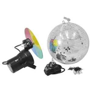 EUROLITE Mirror Ball 30cm Pinspot met kleurenwiel en motor