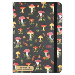 Agenda - 2026 - Compact - 16 maanden - Mushrooms - 12,7x17,8cm