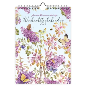 Week notitiekalender - 2024 - Janneke Brinkman - Vlinderstruik - 16.5x23cm