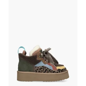 Miss Olivia Moon 04 Bruin/Multicolor Damessneakers