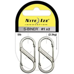 Nite Ize S-Biner Size #1 Roestvrij Staal Karabijnhaak  2 Stuks SB1-2PK-11