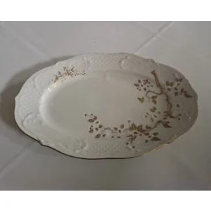 Lindner Bavaria porzellan 	08 Daniella weib 	Ovale schaal	32 cm	Handarbeid