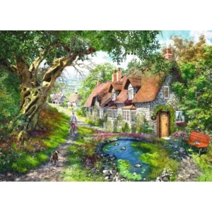 Puzzel - Flower hill lane - Bloemenlaan - 1000st.