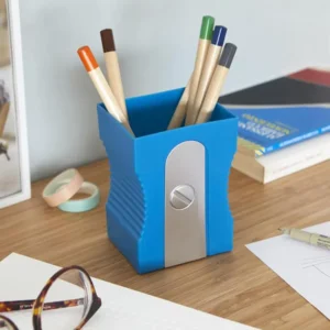 BALVI - Pennenbakje Potlood Slijper Puntenslijper Blauw Kunststof